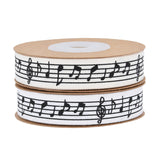 Nastro in cotone 10 metri con larghezza 15mm motivo a note musicali