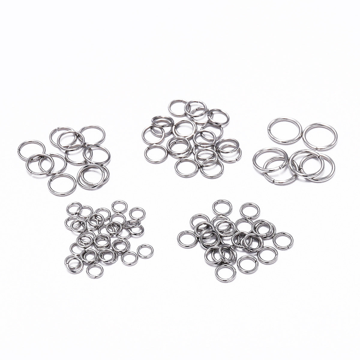 200 pezzi Argento Anelli apribili per Gioielli Fai Da Te Braccialetti Bigiotteria