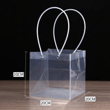 20 Pezzi Borse Regalo Quadrate Trasparenti in PVC Impermeabile con Manico Sacchetti Bomboniere Matrimonio e Feste Varie Misure