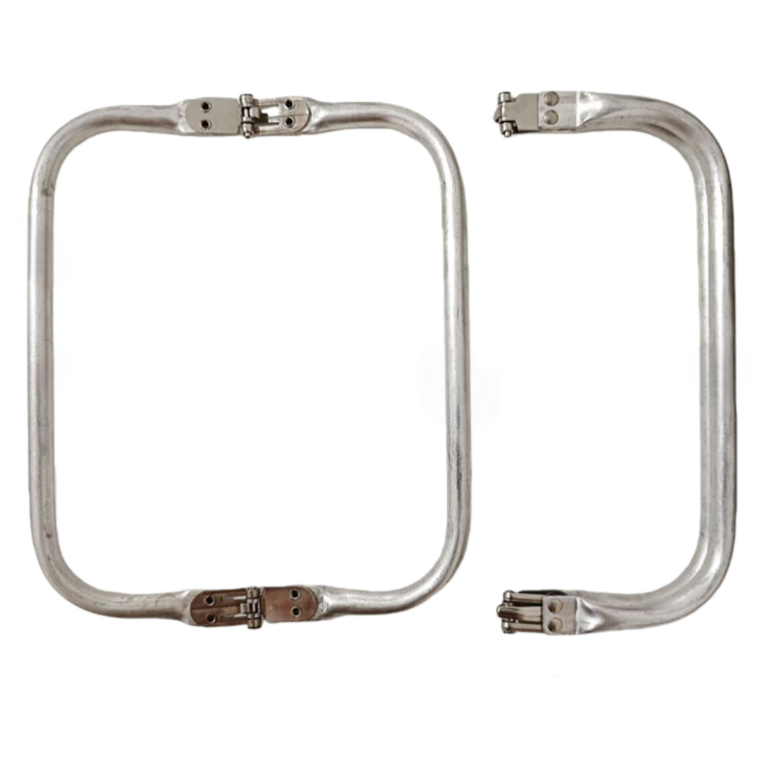 1 Pezzo Chiusura per Borsa Uncinetto a Scatto, Telaio in Alluminio con Manico, Cornice Clic Clac per Borse Fai da Te Varie Misure