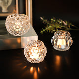 Portacandele Tealight vetro trasparente,da tavolo Zucchine