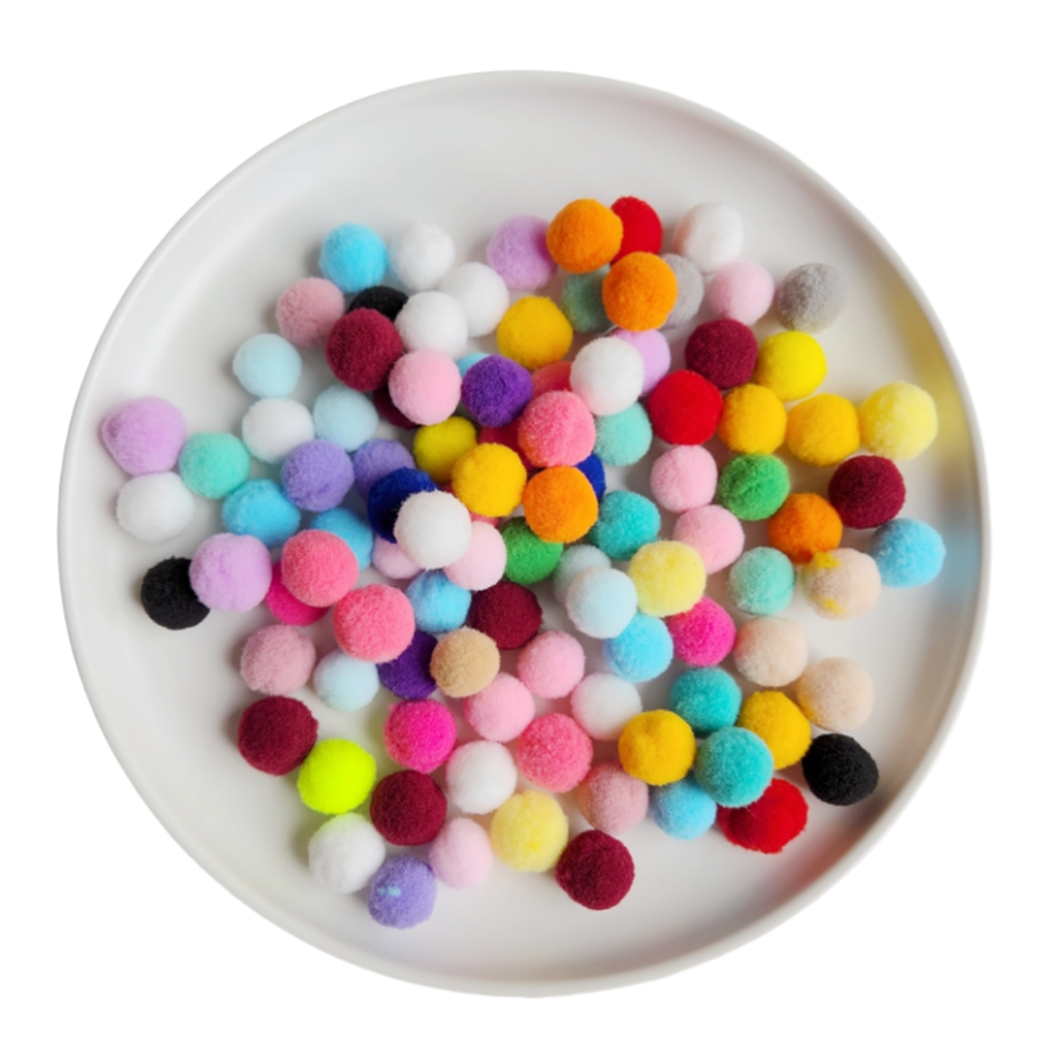 600pz Pompon Assortiti palline piccoli colorati Feltro creazione decorazione 1cm/1.5cm/2cm