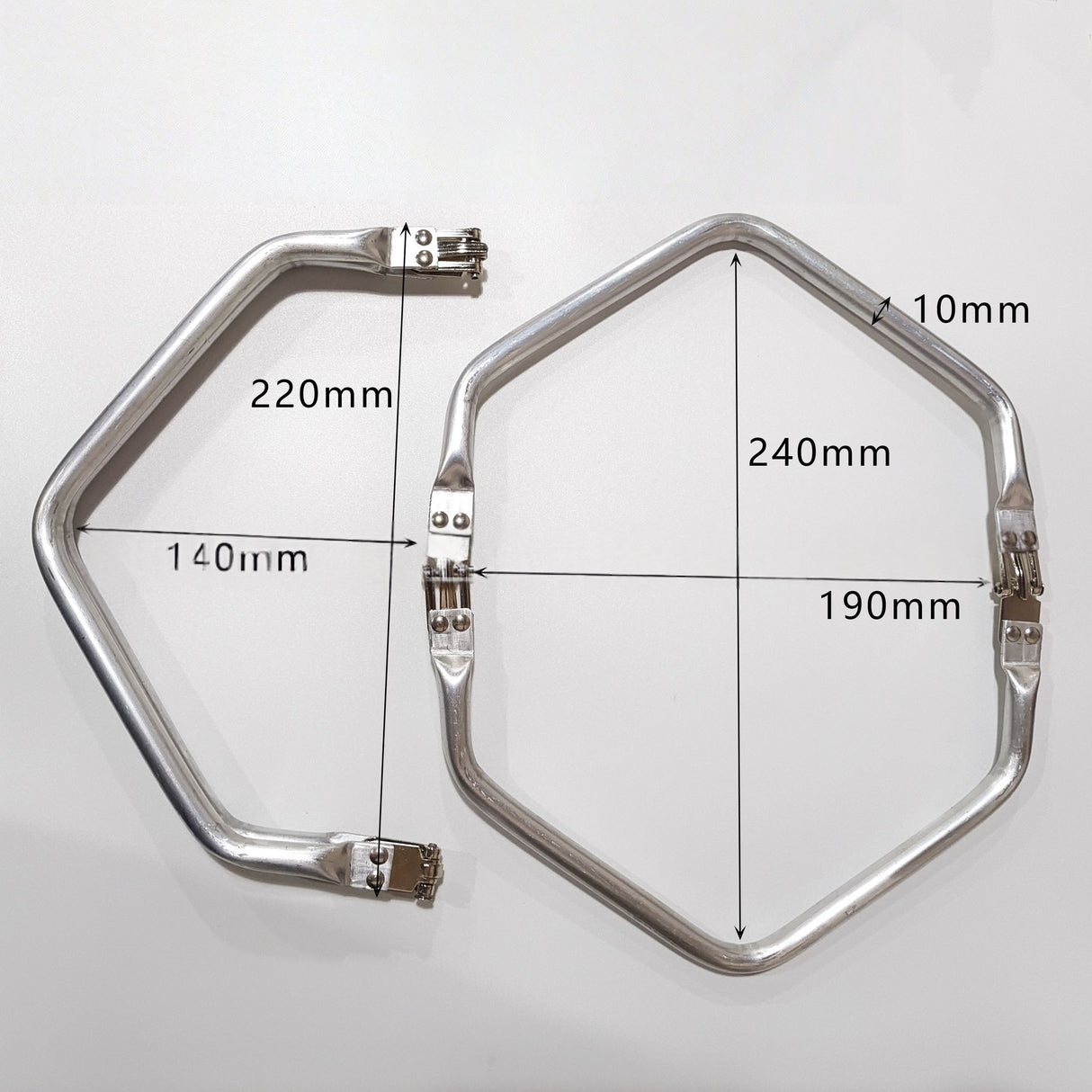 1 Pezzo Chiusura per Borsa Uncinetto a Scatto, Telaio in Alluminio con Manico, Cornice Clic Clac per Borse Fai da Te Varie Misure