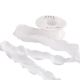 Nastro 10 Yard largo 4cm con trama di cotone Bordo foglia di loto
