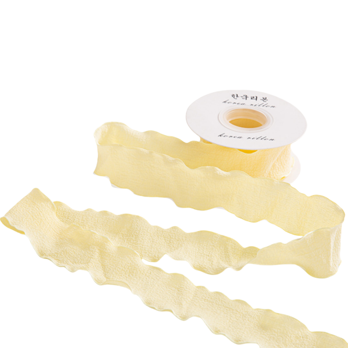 Nastro 10 Yard largo 4cm con trama di cotone Bordo foglia di loto