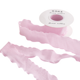 Nastro 10 Yard largo 4cm con trama di cotone Bordo foglia di loto