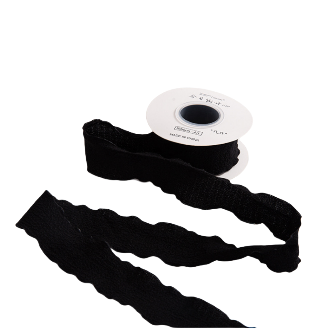 Nastro 10 Yard largo 4cm con trama di cotone Bordo foglia di loto