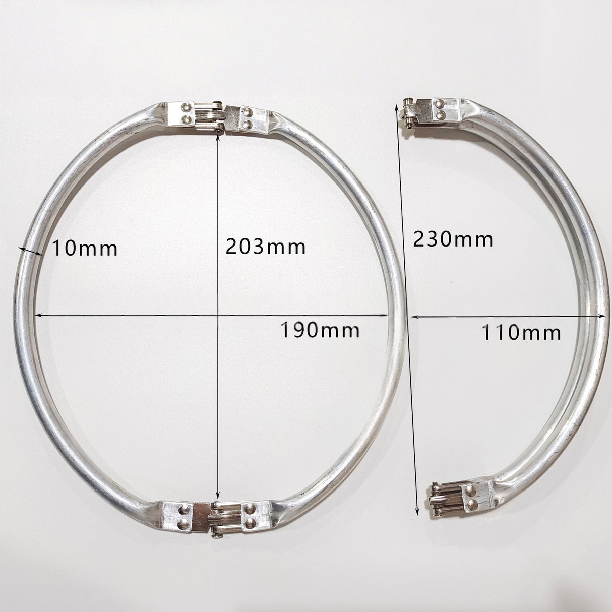 1 Pezzo Chiusura per Borsa Uncinetto a Scatto, Telaio in Alluminio con Manico, Cornice Clic Clac per Borse Fai da Te Varie Misure