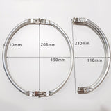 1 Pezzo Chiusura per Borsa Uncinetto a Scatto, Telaio in Alluminio con Manico, Cornice Clic Clac per Borse Fai da Te Varie Misure