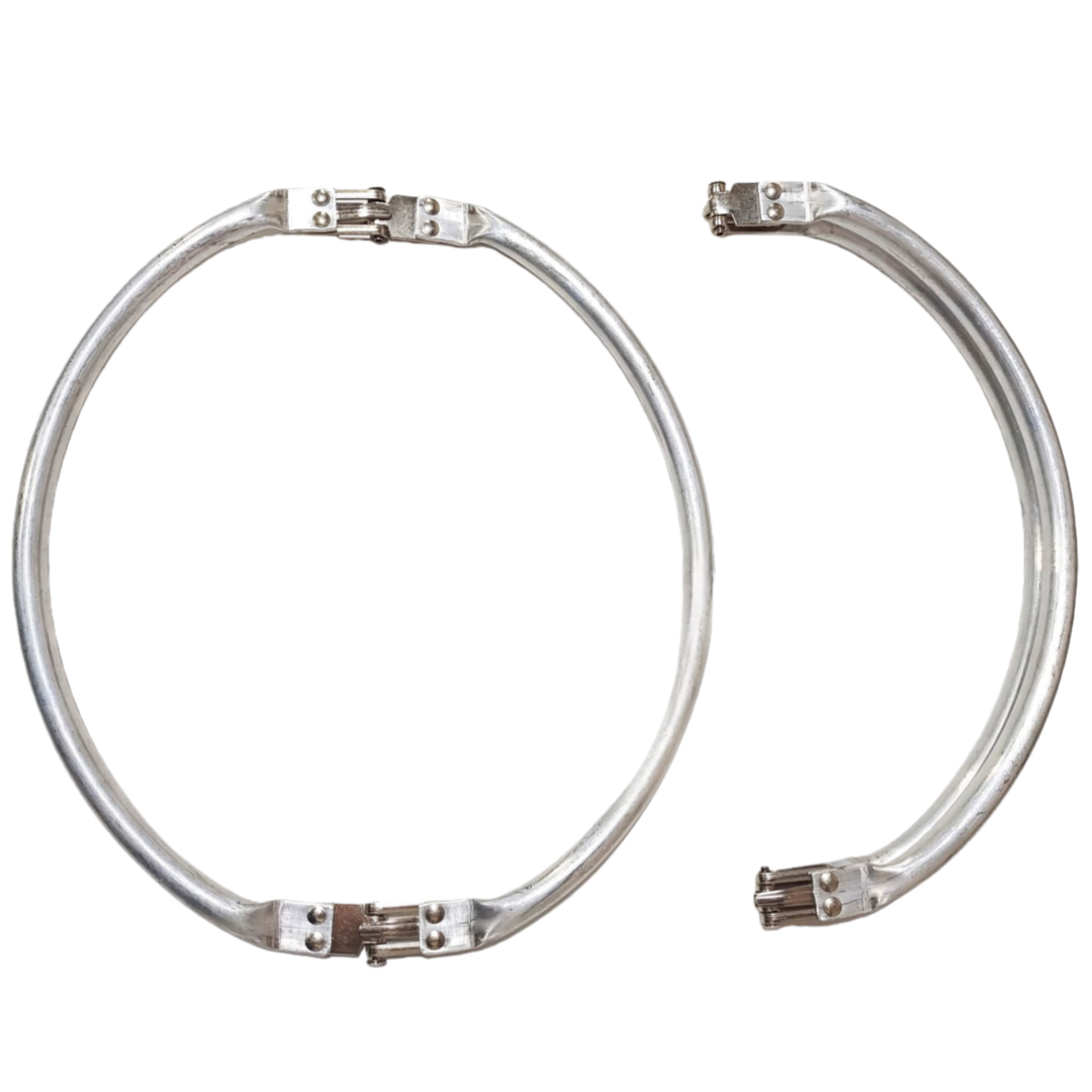 1 Pezzo Chiusura per Borsa Uncinetto a Scatto, Telaio in Alluminio con Manico, Cornice Clic Clac per Borse Fai da Te Varie Misure