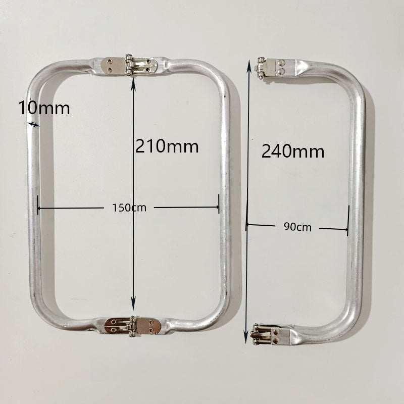 1 Pezzo Chiusura per Borsa Uncinetto a Scatto, Telaio in Alluminio con Manico, Cornice Clic Clac per Borse Fai da Te Varie Misure