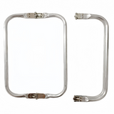 1 Pezzo Chiusura per Borsa Uncinetto a Scatto, Telaio in Alluminio con Manico, Cornice Clic Clac per Borse Fai da Te Varie Misure