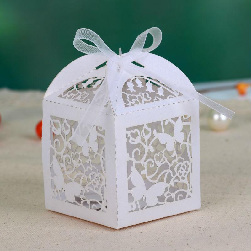 20x Scatole Portaconfetti farfalla matrimonio Tagliato con Laser