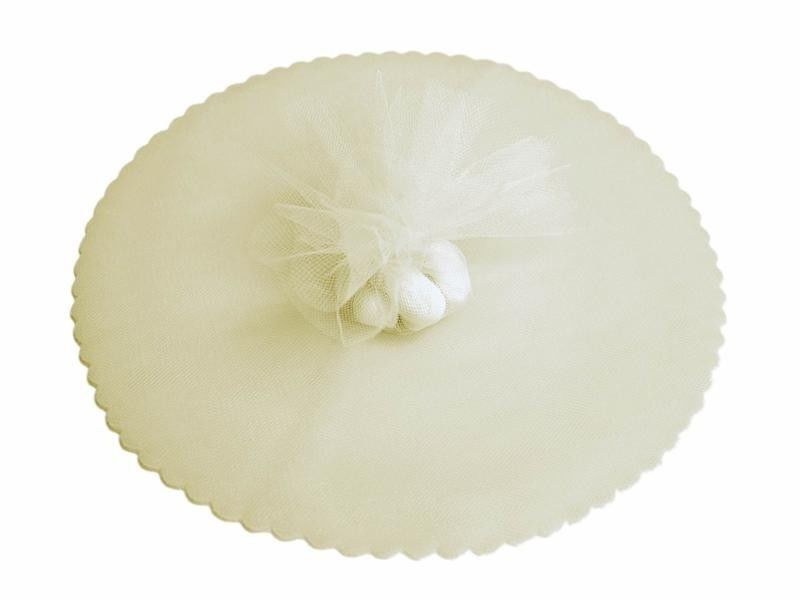 100x Velo VELI di Fata Tulle Organza Tondo VELETTI BOMBONIERE Fai da Te Confetti