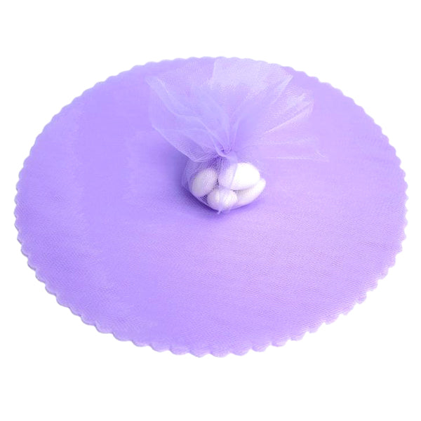 100x Velo VELI di Fata Tulle Organza Tondo VELETTI BOMBONIERE Fai da Te Confetti