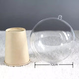 5 pezzi Sfera Rotonda Trasparente Plastica Appeso Porta Regalo Bomboniera