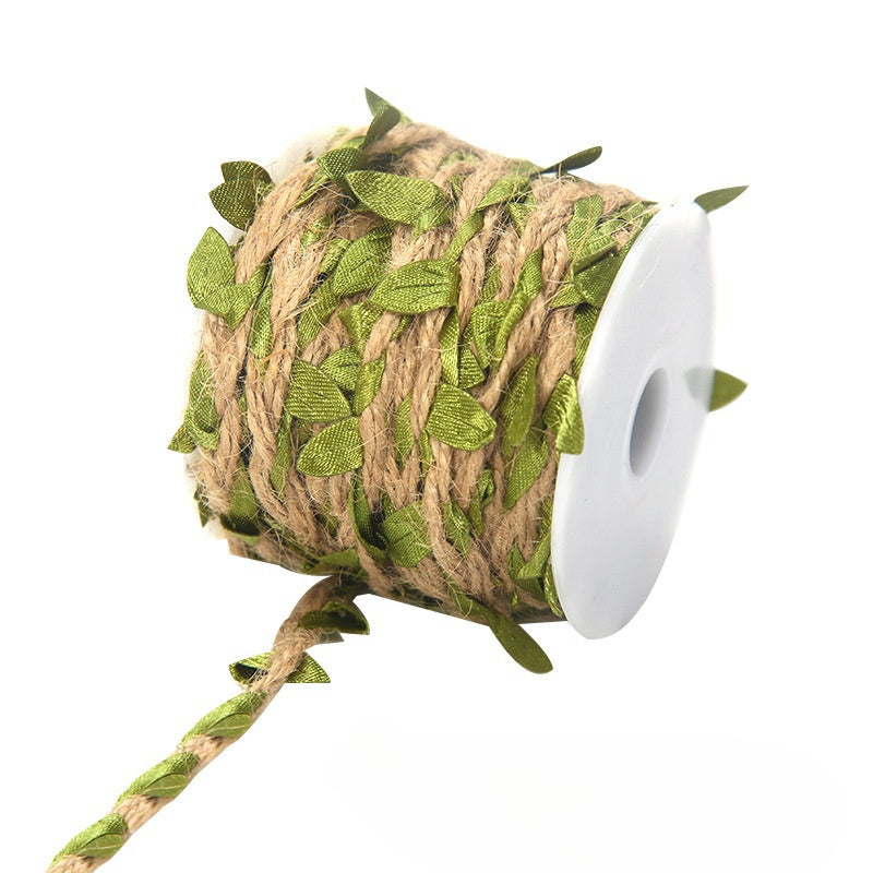 Rotolo Bobina 10 Metri Cordino Iuta Naturale Fai Da Te Con Foglie