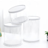 Scatola per Torta Trasparenti in Plastica con Coperchio Bianco