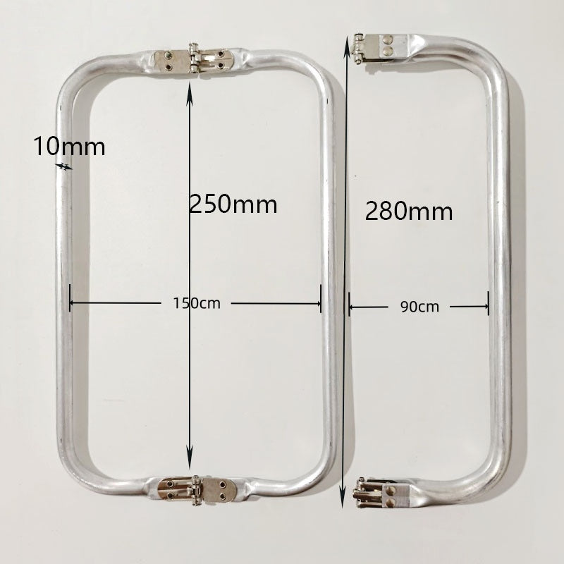 1 Pezzo Chiusura per Borsa Uncinetto a Scatto, Telaio in Alluminio con Manico, Cornice Clic Clac per Borse Fai da Te Varie Misure