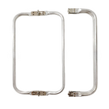 1 Pezzo Chiusura per Borsa Uncinetto a Scatto, Telaio in Alluminio con Manico, Cornice Clic Clac per Borse Fai da Te Varie Misure