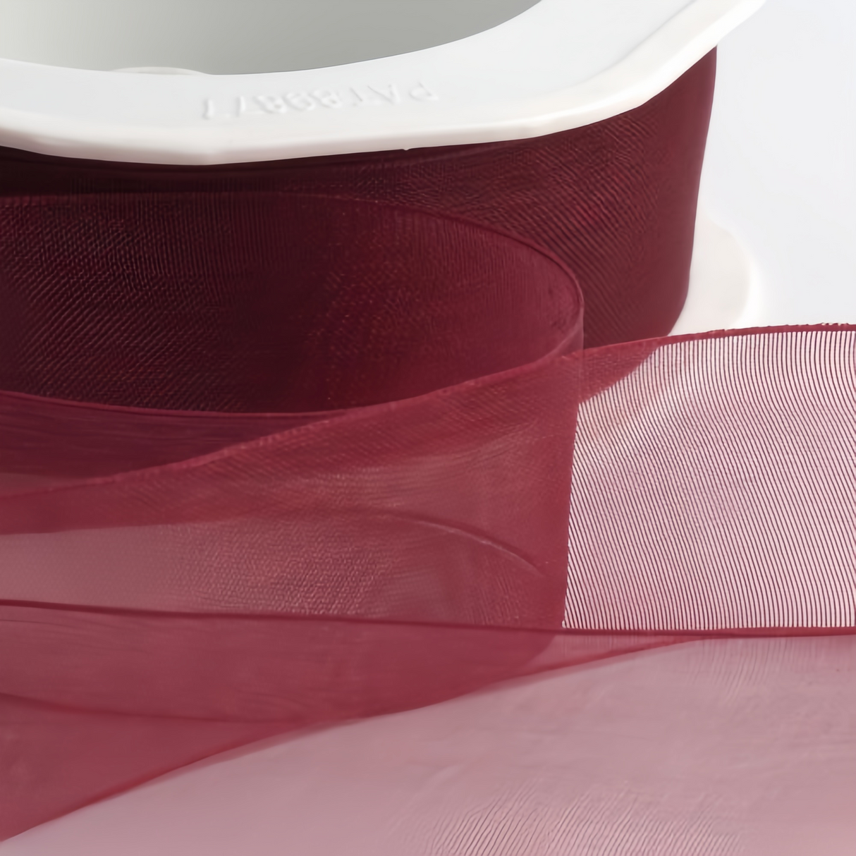 Nastro Organza Bianco 12 MM Rotolo Bobina da 50 Yard Fai da Te