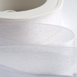 Nastro Organza Bianco 12 MM Rotolo Bobina da 50 Yard Fai da Te