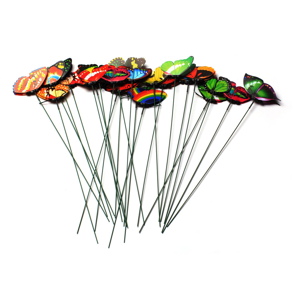 30 pezzi Bastone Farfalle Colorato 3D con Decorazione Giardino Tema Farfalla