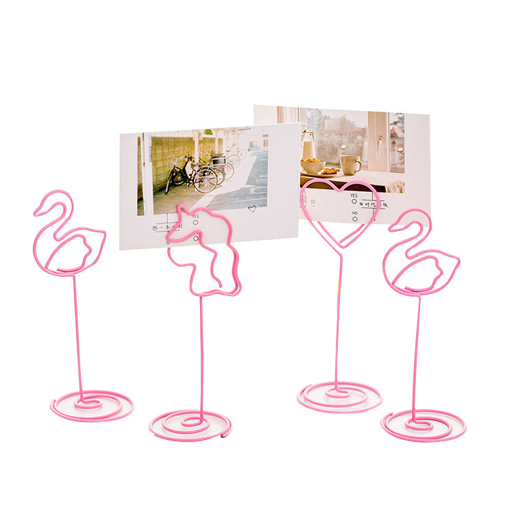 10x Segnaposto Centrotavolo Porta Foto Biglietto Colore Rosa