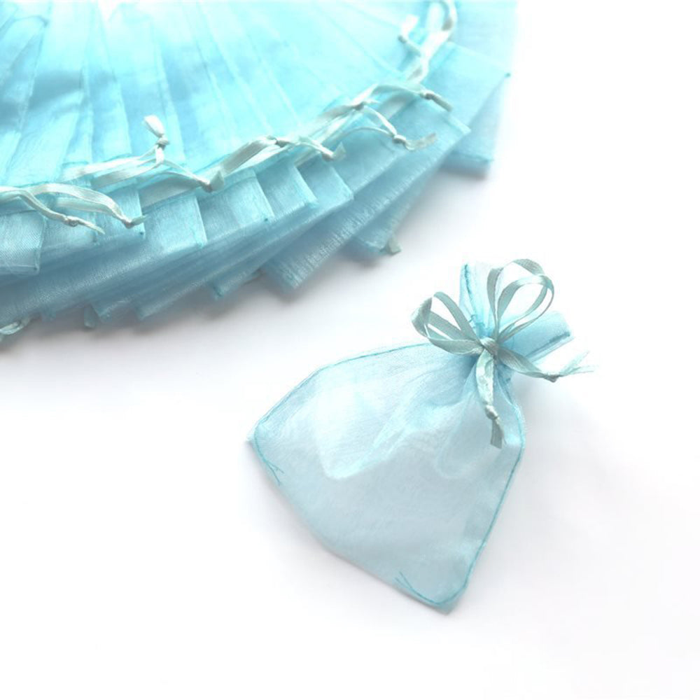 100 Sacchetti Organza 7 * 9cm Confetti Bomboniera Regalo