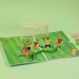 Biglietto di auguri di Calcio pop-up 3D Compleanno Festivo Sport…