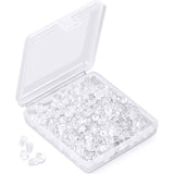 300 pezzi chiusure Fermagli per Orecchini a Bottone silicone 4mm