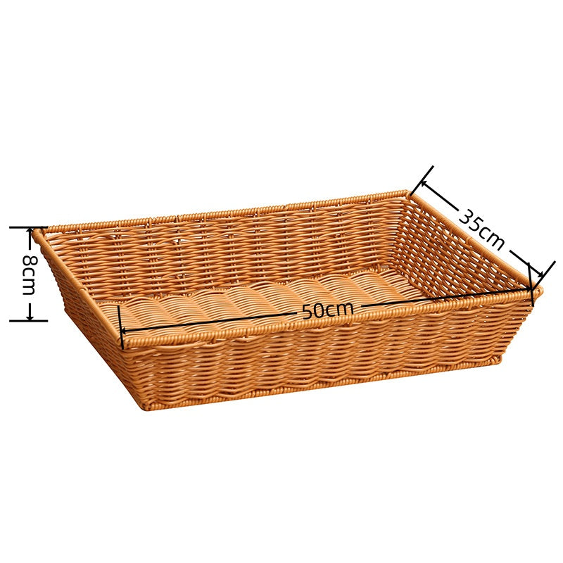 Vassoio Cesto rettangolare intrecciato in vimini vintage per bomboniere sacchetti oggetti