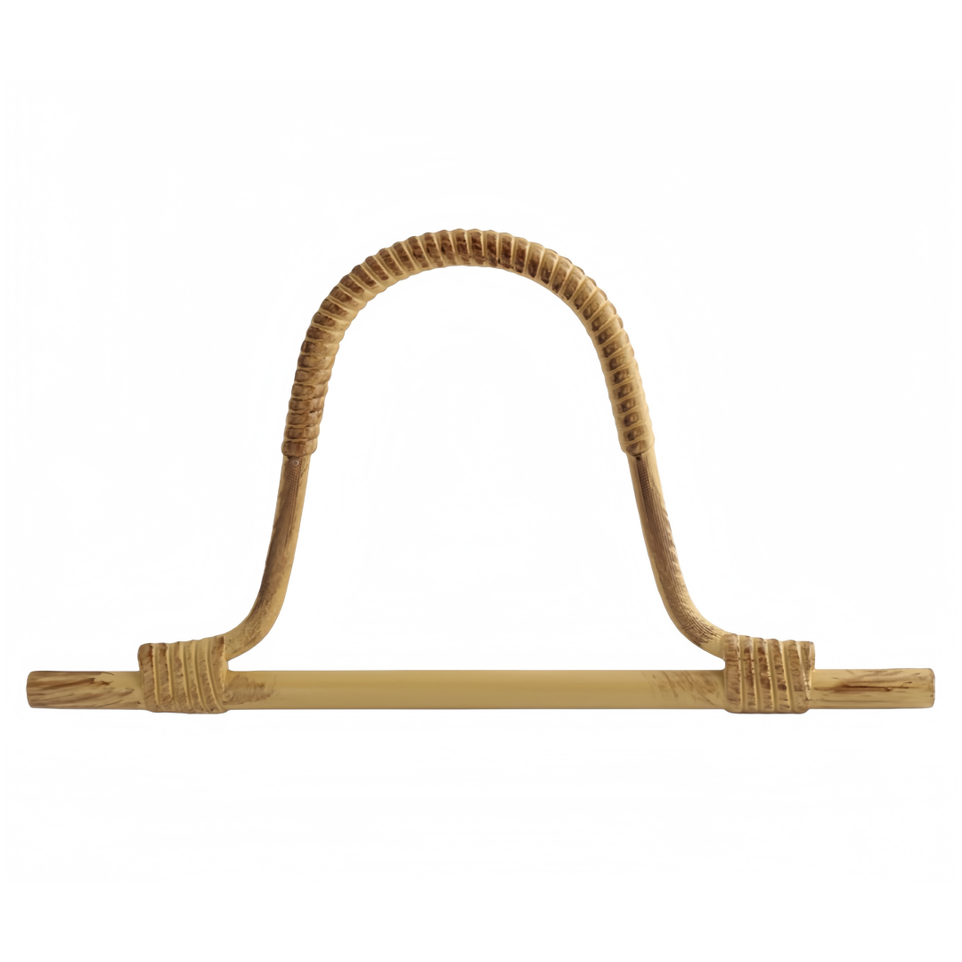 Manici per Borse in Rattan Sintetico, Manico Rigido a Mezzaluna in Plastica per Borse Fai da Te, Accessori per Borse a Mano Artigianali