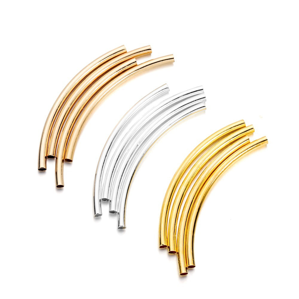 100 PEZZI TUBO PIEGATO IN RAME 20MM, Materiali per bracciali fai da te