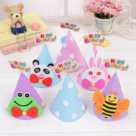 Cappello per Feste di Compleanno Vari Animali tra Ape,Coniglio,Panda