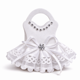 12x Sacchetto Portaconfetti Disegno Gonna Fiocco Battesimo Comunione Bombobiera Nonwoven