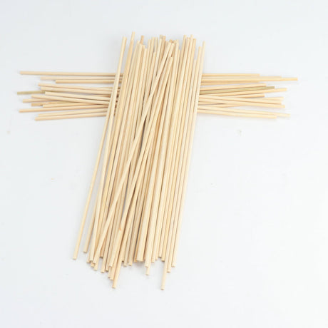 24 Pezzi Bastoncini legno Ø 4 mm  Ø 6 mm Lunghezza 30 cm Legno Listelli per Lavoretti Fai da te