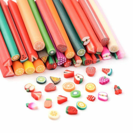 50 bastoncini Fimo CLAY Nail Art Slime Manicure argilla polimerica 3D