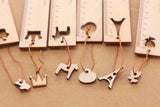 Segnalibro Righello in materiale Legno elegante taglia con ciondolo regalo