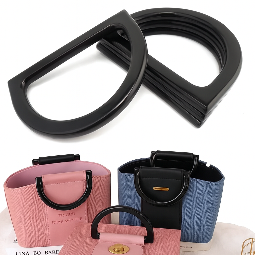 Manico per Borsa in Resina, Maniglia a Forma di D per Borsa a Mano, Tote Bag e Borse Fai da Te