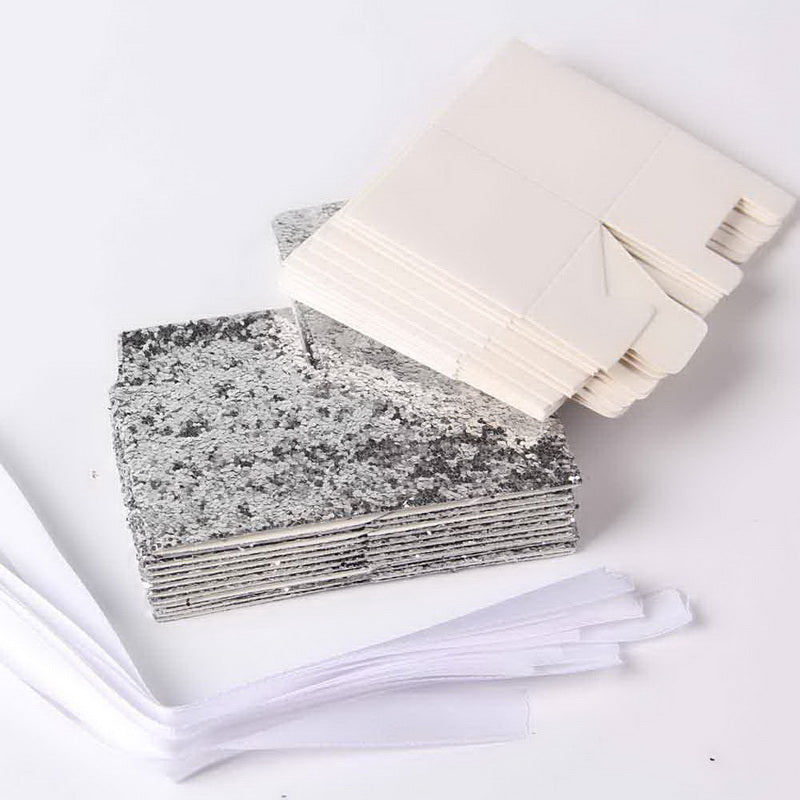 50 Pezzi Scatola Porta confetti Scintillio Oro Brillante Lucido