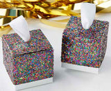 50 Pezzi Scatola Porta confetti Scintillio Oro Brillante Lucido
