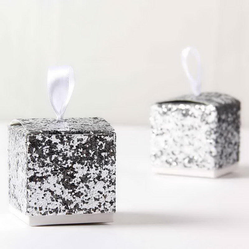 50 Pezzi Scatola Porta confetti Scintillio Oro Brillante Lucido