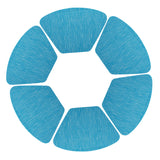 Set da 6 Tovagliette Americane in PVC Effetto Bambù, Forma a Ventaglio, Antiscivolo e Impermeabili, Lavabili per Casa Cucina Ristorante