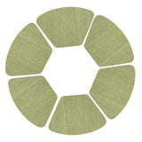 Set da 6 Tovagliette Americane in PVC Effetto Bambù, Forma a Ventaglio, Antiscivolo e Impermeabili, Lavabili per Casa Cucina Ristorante