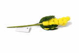 Rametto di Mimosa Artificiale 18 cm – Fiore Giallo Decorativo con Foglie Verdi, Ramo Finto per Decorazioni Casa, Pasqua, Primavera e Festa della Donna, Bouquet e Fai da Te