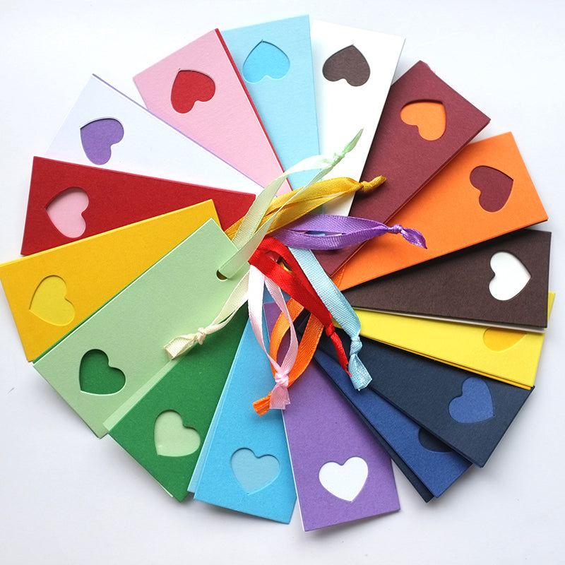 10pz Etichetta Tags Con Nastro Forma Quadrata 9cm*4cm Vari Colori