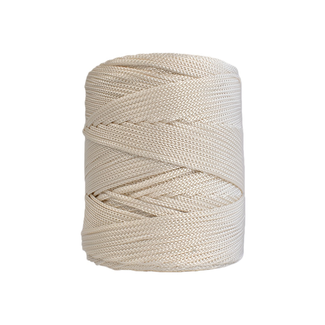 Cordino Swan per Borse Uncinetto, Cordino Viscosa 3mm x 200m 240g, Filato Lucido per Macramé, Filo per Uncinetto, Fai Da Te, Ideale per Borse, Decorazioni e Maglieria