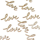 18pz Legnetti Decorativi Love Scritta Calligrafica Coriandoli