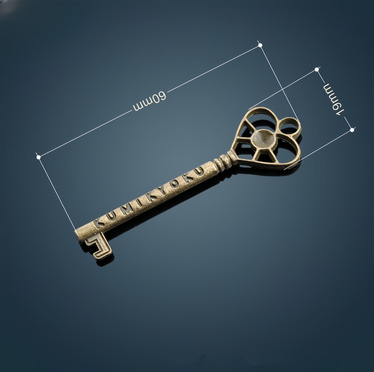 20 PEZZI ACCESSORI CIONDOLI CHIAVE CUORE VINTAGE FAI DA TE APPLICAZIONE